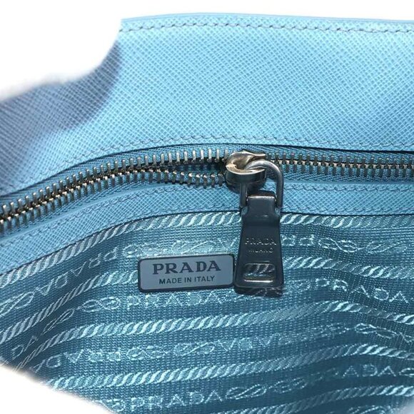 Prada Galliera Mini 2-Way Hand Shoulder Bag Saffiano Leather Light Blue 1 Ba296 - Picture 7 of 10